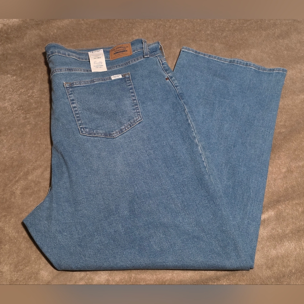 BNWT Wmns Levi Strauss Gold Heritage High Rise Loose Straight Jeans Sz 28 (W 39)